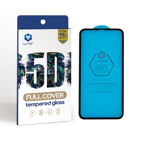 Iphone X 5D Full Coverage Tempered Glass Screen Guard 