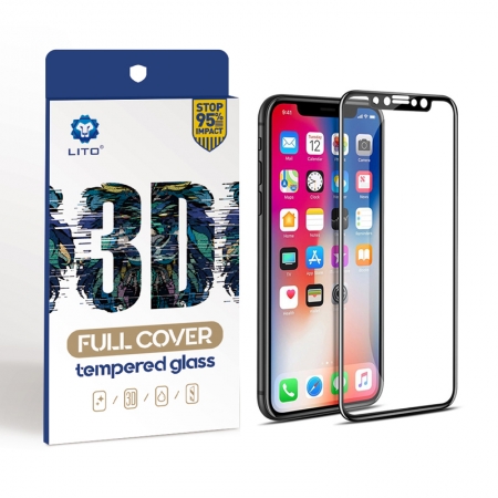 IPhone X 3D Curved Edge Anti Fingerprint Tempered Glass Screen Cover 