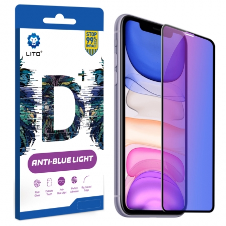 LITO Full Coverage Full Glue Anti-Blue Light Tempered Glass Screen Protector For iPhone 11/XR 
