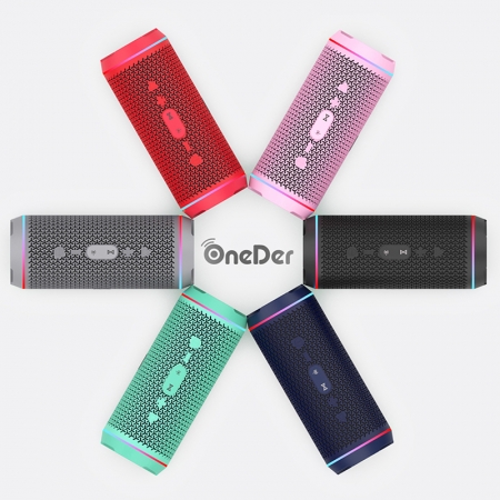 OneDer V10 Super Portable Multifunctional And Flashing LED Light Wireless Bluetooth Speaker 