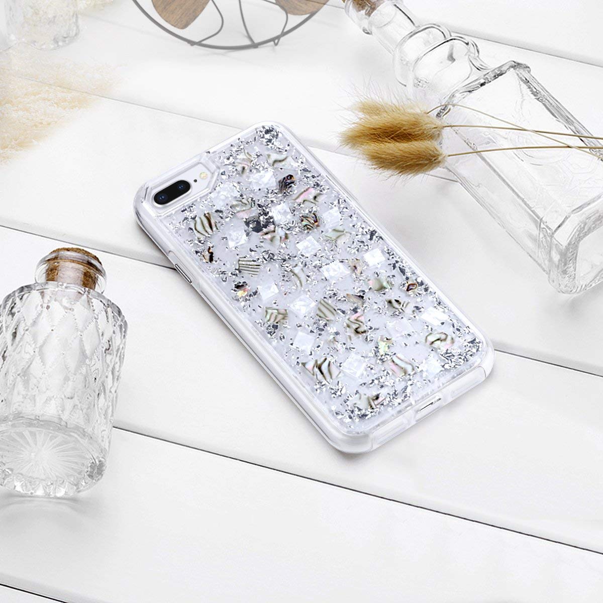 dried genuine petals phone case