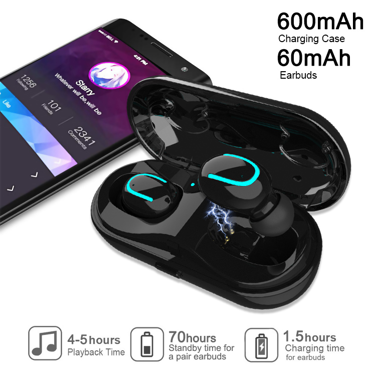 stereo sound wireless earbuds bluetooth 5.0 wireless headphones