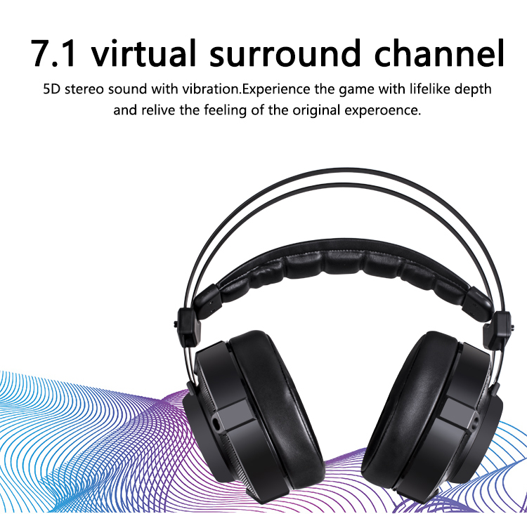 7.1 virtual surround channel gaming headset