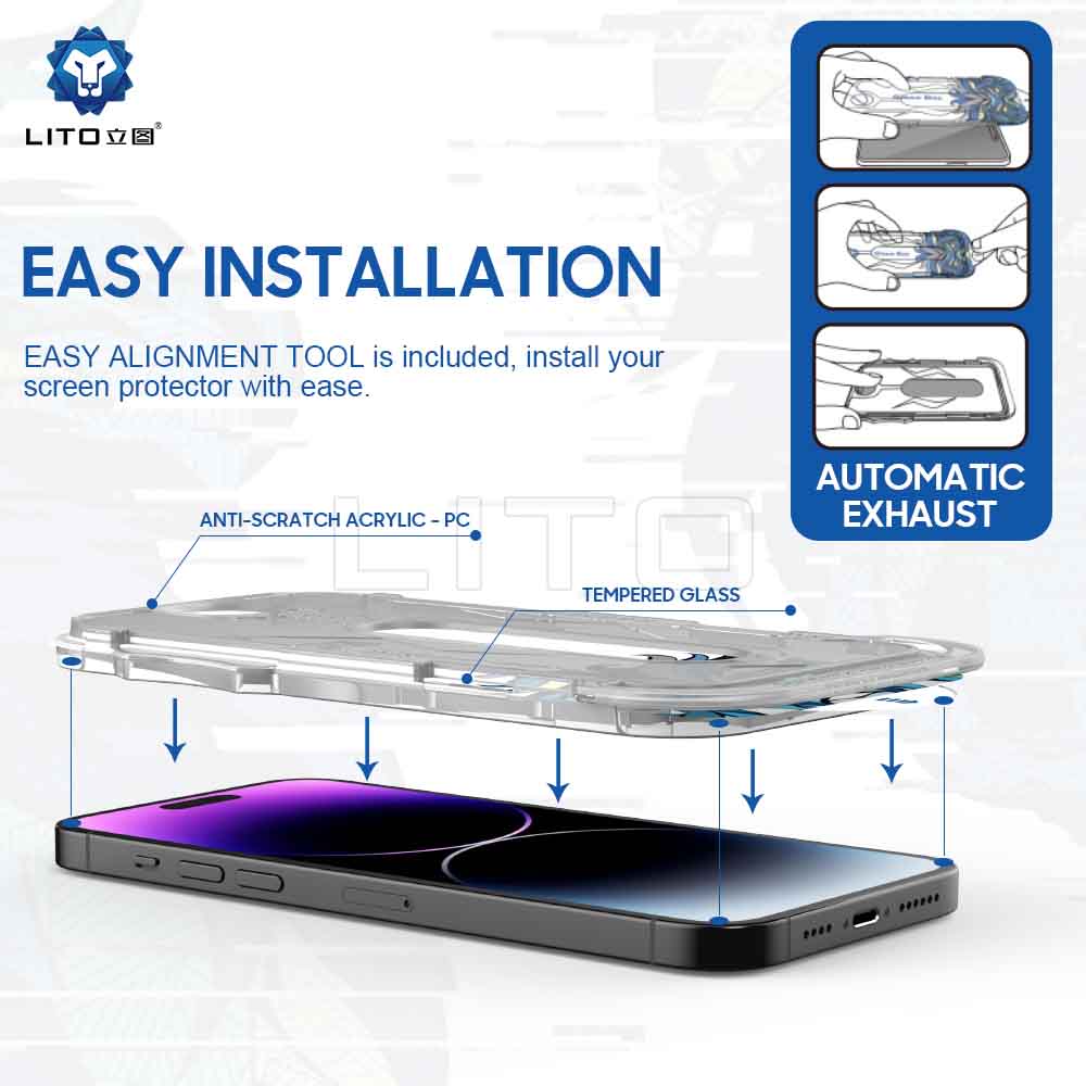 screen protector with easy install kit