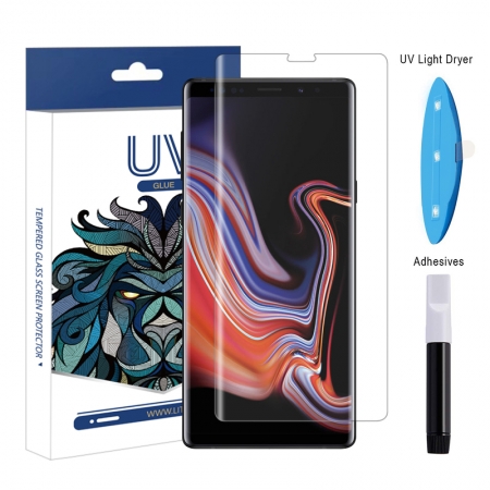 Samsung Galaxy Note 9 Full Adhesive Uv Liquid Glue Tempered Glass Screen Protectors 