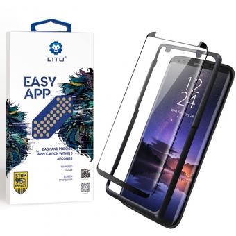 Samsung galaxy s8 tempered glass screen guard with installation