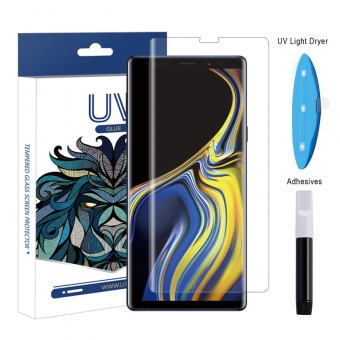 Samsung galaxy note 8 uv light full adhesive tempered glass screen protector