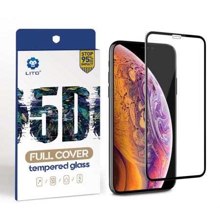 IPhone XS 5D Curved Full Cover Tempered Glass Screen Protector Film 