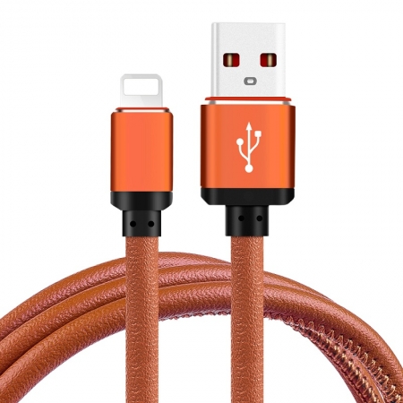 Apple USB Cable Fast Charge And Data Transfer PU Leather Charging Cable 