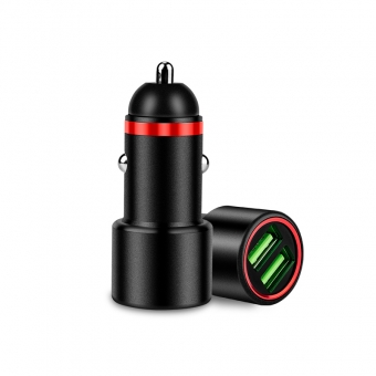 Qualcomm quick charge qc3.0 dual port fast charging car charger adapter
