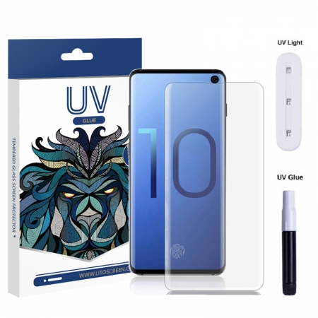 Samsung S10,S10 Plus UV Liquid Glass Screen Protector Works With Fingerprint Scanner 