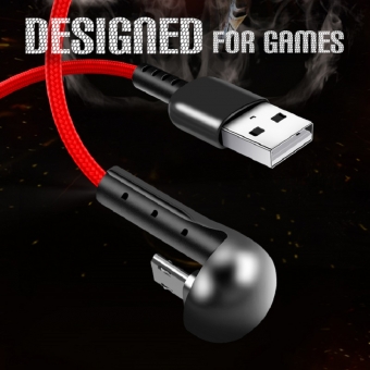 High quality anti-Fracture elbow charging line braided nylon material fast USB game charger cable