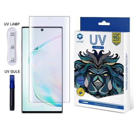 LITO UV Light Liquid Glue Full Coverage Anti-Blue Light Glass Screen Protector For Samsung Note10/10+ 