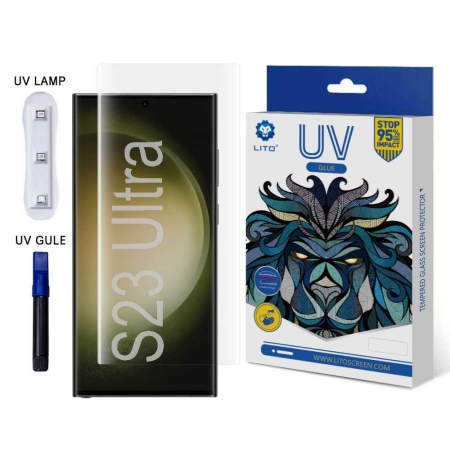 LITO E+ UV Liquid Glue Full Coverage Tempered Glass Screen Protector For Samsung Galaxy S23 Ultra 
