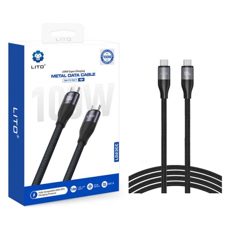 LITO LD23 6A 100W Fast Charging Metal Type C Cable 