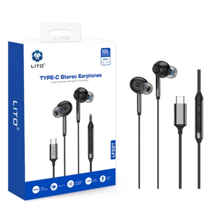 LITO LF02T Type-C Wired Earphone – Professional Audio for Daily Use 