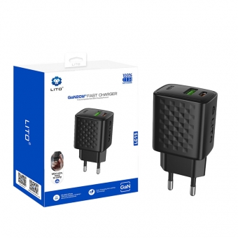 Best LITO LC15 GaN 20W Dual-Port Fast Charger with USB-C & USB-A For Sale