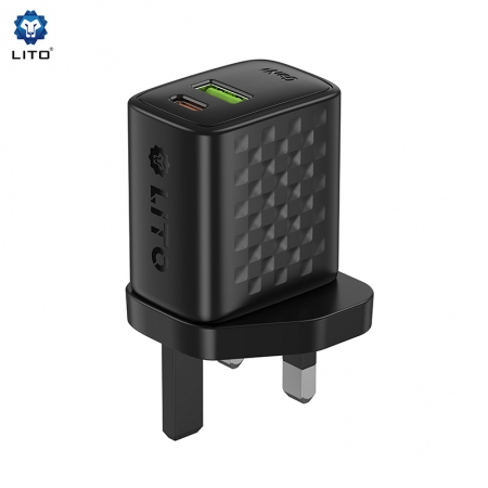 LITO LC16 GaN 20W Fast Charger with USB-C & USB-A 