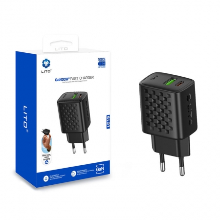 LITO LC19 30W GaN Phone Charger & USB-C Power Adapter 
