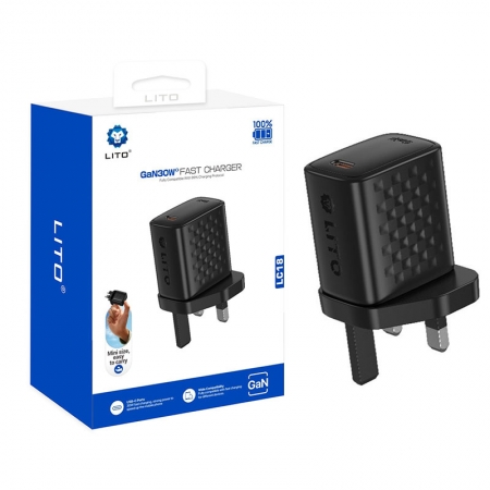 LITO LC18 30W GaN USB-C Phone Charger & Power Adapter 