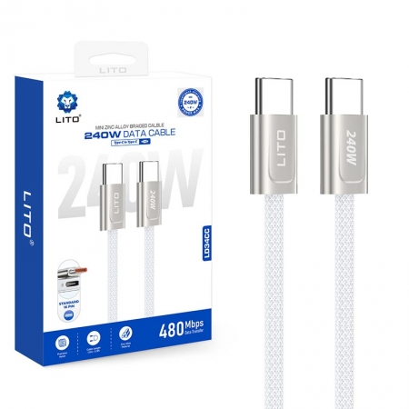 LITO LD34 240W Zinc Alloy Super Fast Charging Cable 