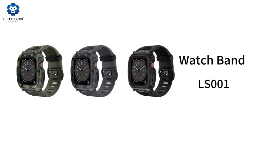 Lito Camouflage Design Integrated Watch Strap For Apple Watch 9