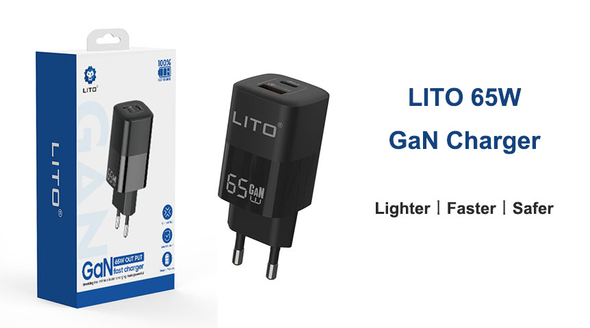 LITO 65W GaN Charger for mobile tablet and laptop