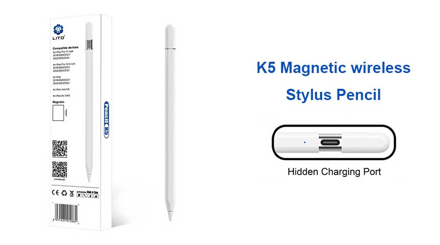 LITO K5 Palm Rejection Magnetic Wireless Stylus Pencil