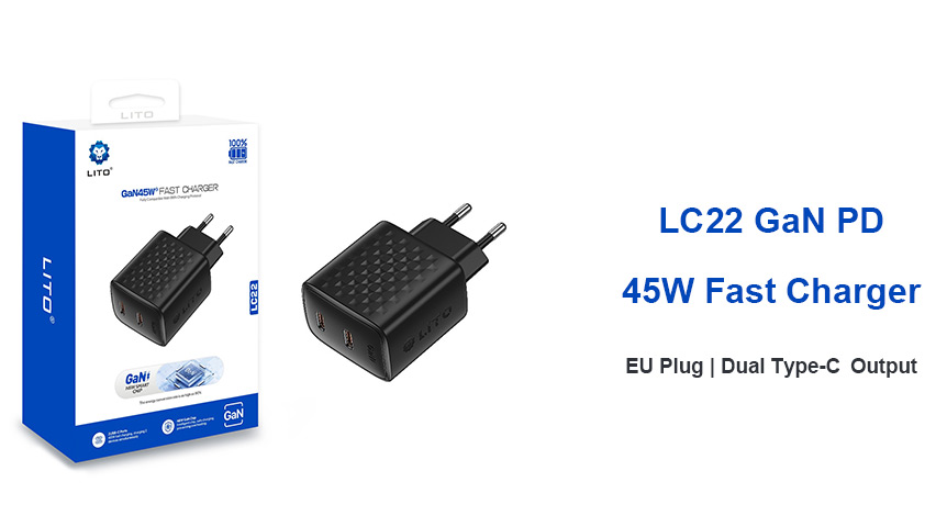 Looking for a compact 45W GaN charger with dual USB-C fast charging?
