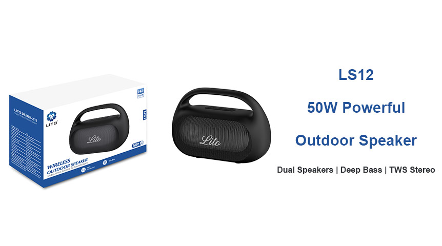 Lito LS12 50W Wireless Outdoor Speaker Big Sound for Every Outdoor Party