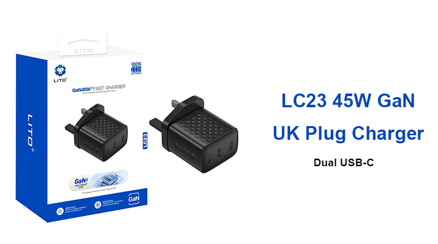 LITO LC23 45W GaN Fast Charging for Two Devices