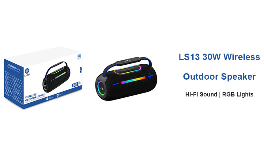LITO LS13 30W Wireless Outdoor Speaker with RGB Lights and Deep Bass